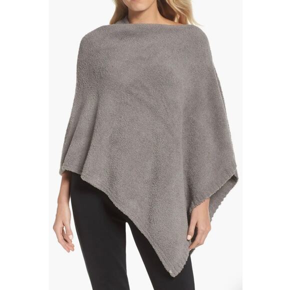 Barefoot Dreams Sweaters - Barefoot Dreams Women's Beige / Taupe Cozy Chic Fuzzy Knit One Size Poncho